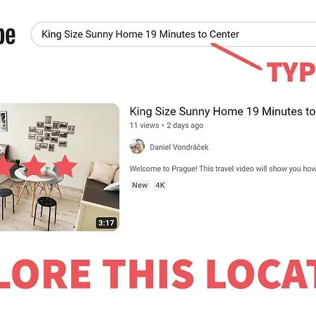 King Size Sunny 19 Minutes To Center Lejlighed Prag